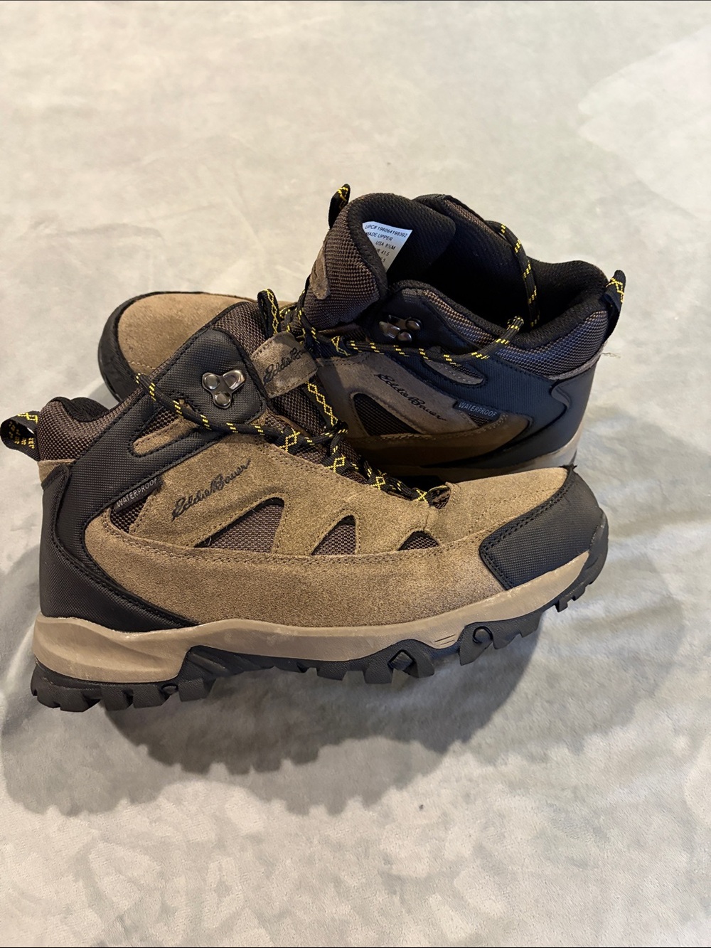 Eddie Bauer Men's Tan and Black Trail Hiking Boots